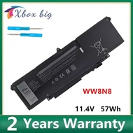 New WW8N8 Laptop Battery For DELL 047T0 3ICP6/65/78 Battery 4870mAh 11.4V 57Wh