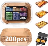 200PCS Air Fryer Liners for Ninja: Higher Non-Stick Disposable Parchment Paper Liner for Ninja DZ201