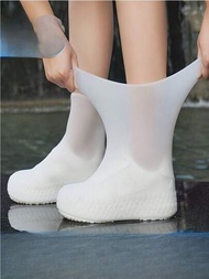 1對男女防水加厚防滑鞋套,戶外橡膠乳膠