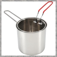 Frying Pot Deep Fryer Pot with Basket Stainless Steel Deep Fryer for Frying Fish Shrimp Chicken and 