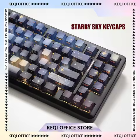 JKDK Starry Sky Keycaps Space Side Light OEM Profile 68 75 84 87 104 8.0 Customized Mechanical Keybo