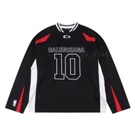 BALENCIAGA巴黎世家BLCG X NBA籃球聯名長袖T恤｜訂染150D鳳眼布245克水洗固色｜5級固色防串色｜田島繡花機｜雙針換線工藝｜XS-L碼