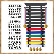 [K U Y G] Martial Arts Karate Belt Display Rack 12 Belts, Bamboo Wood, Medal Hangers- Taekwondo, Jiu
