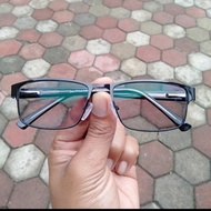 frame kacamata pria titanium gratis lensa minus (=)