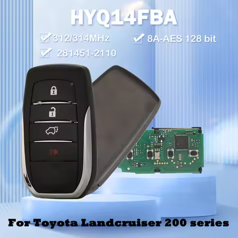 281451-2110 Keyless Smart Remote Car Key Fob 312/314MHz 8AChip P4=88 For Toyota Land Cruiser 200 ser