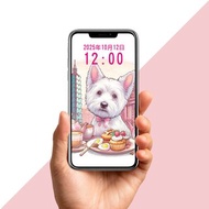 數碼 友梗美食家系列2手機桌布插畫套組