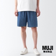 มูจิ กางเกงแชมเบรย์ขาสั้น ผู้ชาย - MUJI Chambray Short Pants