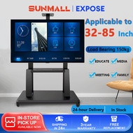 Mobile TV Stand Rolling TV Bracket on Wheels Height Adjustable Heavy-Duty Floor Stand Base for 32-75