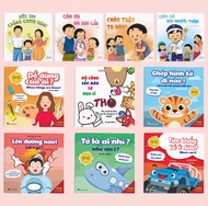 Full combo (Bộ 10 cuốn) Ehon song ngữ Kỹ năng - Màu sắc - Hình khối - Nhận biết