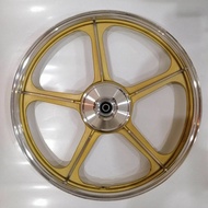 SPORT RIM YAMAHA Y100 / Y80 / SRE / SRV ( WITH BEARING & BUSH)1 PASANG GOLD-5 BATANG