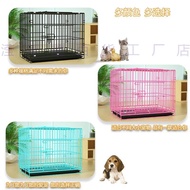 Teddy Dog Cage Indoor Household Small Dog with Toilet Pet Cage Folding Metal Cage Large Rabbit Cage Cat Cage