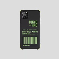 Skinarma日本潮牌 iPhone 11 Pro Bando Sheer 耐衝擊防摔透明手機殼透黑+綠