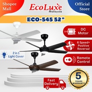 Ecoluxe DC Motor Ceiling Fan with LED Light (52") ECO-545