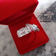 cincin couple permata putih silver 925, cincin lelaki silver permata putih, cincin perempuan silver 