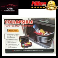 Car Boot Organiser Collapsible Storage Box Foldable Container- Black (18L,37,60L)