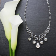 水晶玻璃珠項鍊/施華洛世奇水晶項鍊