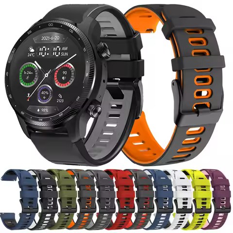 20mm 22mm Silicone Strap For TicWatch GTH2 S2 E2 E3 GTW GTX Soft Band TicWatch Pro 3 Ultra GPS/LTE P