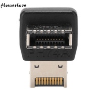 FLOWERLOVE Right Angle USB Type E Adapter, 90 Degree PH74A USB3.1 TYPEE Adapter, Durable Right Angle