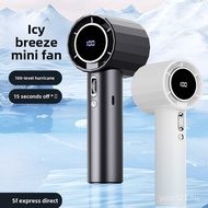 New 100-Speed High-Speed Handheld Fan Bladeless Mini 100-Speed Digital Display Powerful Small Fan