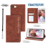 Case Oppo F1S A59 Flip Cover Wallet Sarung Hp Casing Dompet Flip Magnet