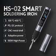 FNIRSI HS-02A Smart Electric Soldering Iron PD 100W Adjustable Constant Temperature Fast Heat Portab
