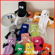 GC1 Y2K couples colorful holding hands socks magnet stereoscopic doll cute cotton hold hands hand in