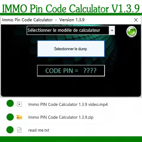 IMMO Pin Code Calculator V1.3.9 Cars software for Psa Opel Fiat Vag Unlocked PIN code on many PSA ec
