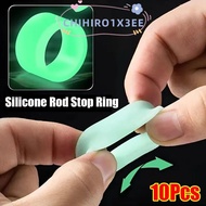 CHIHIRO1X3EE 10Pcs Fishing Rod Anti-skid Circle, Absorbing Sweat Luminous Rod Stop Ring O-ring, Sili