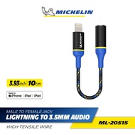 MICHELIN 米其林 Lightning to 3.5mm 10cm 公對母 音源線 ML-20515