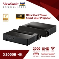 X2000B-4K - ViewSonic 4K UHD 2,000 ANSI Lumens Smart Laser HDR Ultra Short Throw Projector