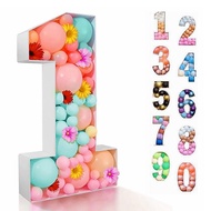 93CM Giant Birthday Figure 0-9 Balloon Filling Box 1st 18th Birthday Decor Number 30 40 50 Balloon F