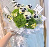 畢業花束  受洗 榮休 生日花束 優惠 乒乓菊 羊仔 畢業公仔花束