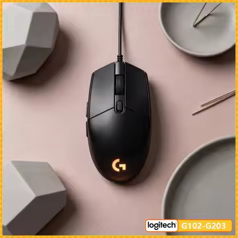 Logitech G203 Prodigy RGB Gaming Mouse Wired 8000 DPI 6 Buttons On-Board Memory 1000Hz Polling Windo