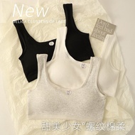 [9.6,000 People Collection] Developmental Girls Underwear Detachable No Steel Ring Sports Tube Top M