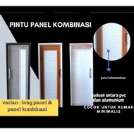 Pintu Kamar Mandi PVC + ALUMINIUM Panel Kombinasi Aluminium Dan PVC