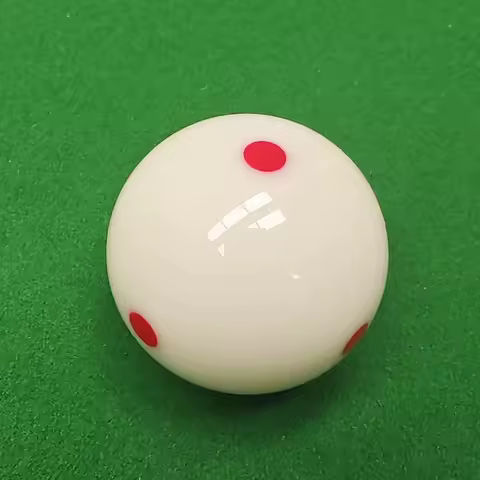 2.25'' Red Dot Cue Ball - Chinese Black 8 & 9-Ball Training Ball, Durable Phenolic Resin for Spin Co
