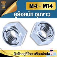 Yulock Nut White Plated Steel Size M4 M5 M6 M8 M10 M12 M14 Nut Screw Bolt and Nut