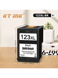 Kt Ink 123xl黑白和彩色墨盒適用於hp 123 Deskjet 1110 2130 2132 2133 2134 3630 3632 3637 3638