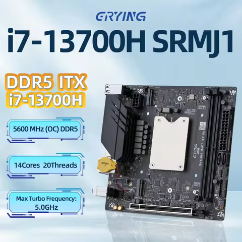 ERYING Mini ITX Motherboard with 13th Gen CPU Onboard i7 13700H 14C20T DDR5 RAM slot NVME M.2 LGA170