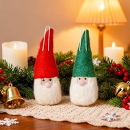 Hadiah Gnome Buatan Tangan dari Bulu untuk Hiasan Krismas, 2 PCS Kit Kraf Gnome NeedleFelting, Hiasa