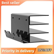 Keyboard Display Stand Acrylic 3 Tier Stand Frame Shelf for Study Room Exhibition Black