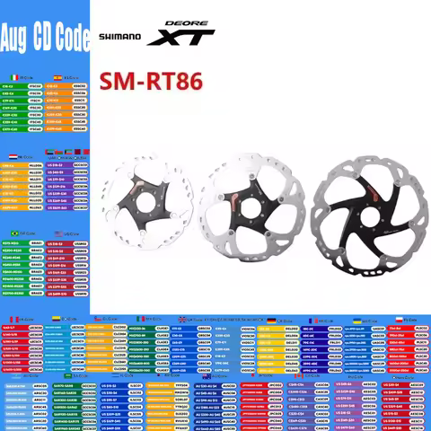 Shimano DEORE XT SM-RT86 6-Bolts Type Disc Brake Rotor 160/180/203 mm ICE TECHNOLOGIES Original Shim