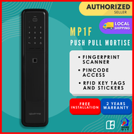 igloohome MP1F Push-Pull Mortise Digital Smart Door Lock - Biometric / Keypad / Bluetooth / RFID / Mechanical Key Access - (FREE Delivery + Installation) 2 Years Warranty