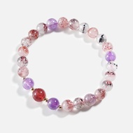 超級七鴿血紅草莓晶14K包金水晶手鍊 超七 Super Seven