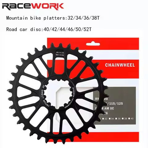 RACEWORK MTB Road Bike Chainring 32T 34T 36T 38T 40T 42T 44T 46T 50T 52T Bicycles Narrow Wide Chainw