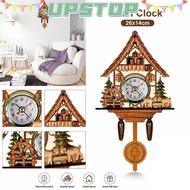 UPSTOPBO Cuckoo Clock, Wooden Non Hourly Chime Wall Clock,  Wall Mounted Retro Hanging Clock Home Wa