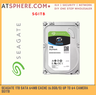 Seagate Skyhawk 1TB 1 TB Surveillance Security Hard Disk HDD Drive SATA 3.5 Inch 64MB Cache 6.0GB/s 
