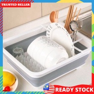 [ Local Ready Stocks ] iGOZO Collapsible Dish Drainer Home Kitchen Pinggan Mangkuk Rumah Dapur Kering Singki Sink