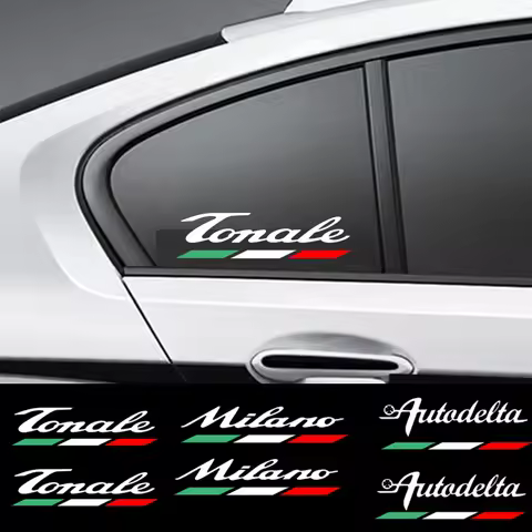 2Pcs Car Body Sticker For alfa romeo autodelta Tonale Milano
