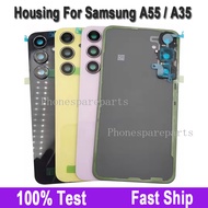 Battery Cover For SAMSUNG A35 5G A356 Battery Cover Back Glass A55 5G A556 Housing Door Camera Lens